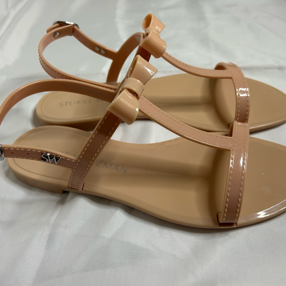 Stuart Weitzman Women's Nude Bow Sandals